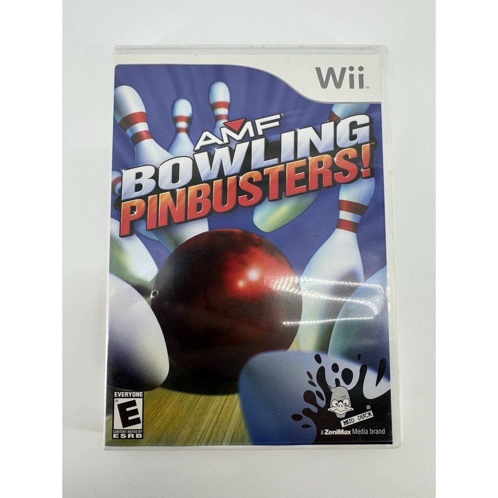 AMF Bowling Pinbusters Nintendo Wii Mud Duck Productions With Manual CIB